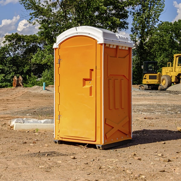 how often are the portable restrooms cleaned and serviced during a rental period in Fullerton ND